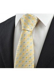 Men's New Polka Dot Circle Microfiber Tie Necktie Wedding Party Holiday With Gift Box (5 Colors Available)