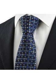 Men's New Polka Dot Circle Microfiber Tie Necktie Wedding Party Holiday With Gift Box (5 Colors Available)