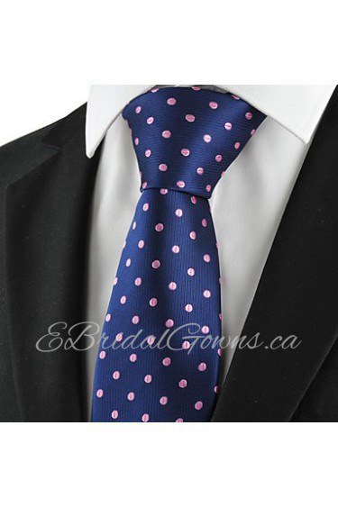 Men's Polka Dot Microfiber Classic Tie Formal Suit Necktie Wedding Party Holiday Gift (4 Colors Available)