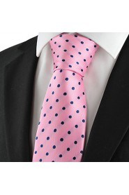 Men's Polka Dot Microfiber Classic Tie Formal Suit Necktie Wedding Party Holiday Gift (4 Colors Available)