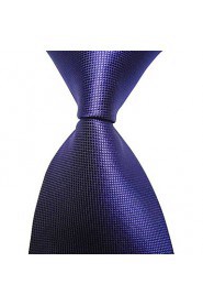 Men's Solid Plaid Checked Microfiber Tie Necktie With Gift Box (10 Colors Available)