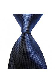 Men's Solid Plaid Checked Microfiber Tie Necktie With Gift Box (10 Colors Available)