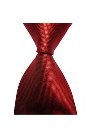 Men's Solid Plaid Checked Microfiber Tie Necktie With Gift Box (10 Colors Available)