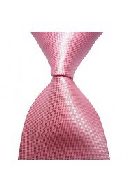 Men's Solid Plaid Checked Microfiber Tie Necktie With Gift Box (10 Colors Available)