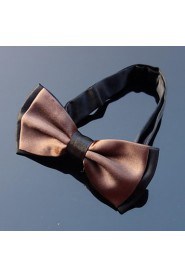 Men's Gold & Black Bowtie with Adjustable Band (1pc)