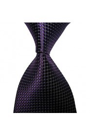 Men's Solid Checked Microfiber Tie Necktie With Gift Box (10 Colors Available)