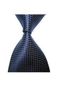 Men's Solid Checked Microfiber Tie Necktie With Gift Box (10 Colors Available)