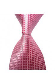 Men's Solid Checked Microfiber Tie Necktie With Gift Box (10 Colors Available)