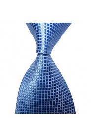 Men's Solid Checked Microfiber Tie Necktie With Gift Box (10 Colors Available)