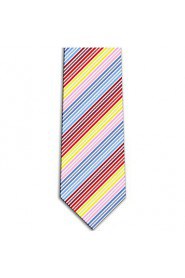 Extra Long Colorful Stripe Classic Woven Man Tie Necktie Holiday Gift