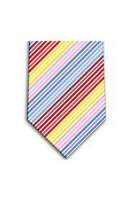 Extra Long Colorful Stripe Classic Woven Man Tie Necktie Holiday Gift