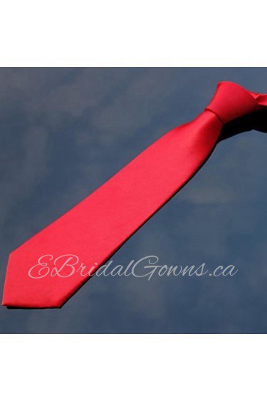 Men's Polyester 10 Solid Color Slim Neck Ties(7cm,1pc)