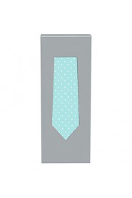 Men's Mint Blue Dot Necktie Wedding Party Casual Tie With Gift Box