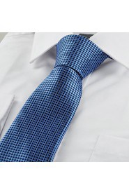 Men's Necktie Blue Polka Dots Wedding/Business/Work/Formal/Casual Tie With Gift Box