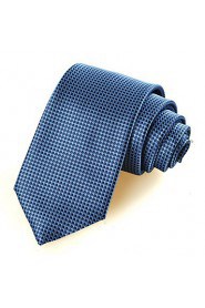 Men's Necktie Blue Polka Dots Wedding/Business/Work/Formal/Casual Tie With Gift Box