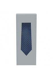 Men's Necktie Dark Navy Blue Cross Check Wedding/Business/Work/Formal/Casual Tie With Gift Box