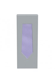 Men's Necktie Lavender Violet Dots Square Check Wedding/Business/Work/Formal/Casual Tie With Gift Box