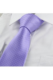 Men's Necktie Lavender Violet Dots Wedding/Business/Work/Formal/Casual Tie With Gift Box