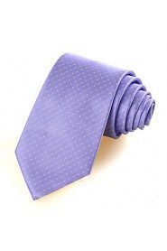 Men's Necktie Lavender Violet Dots Wedding/Business/Work/Formal/Casual Tie With Gift Box