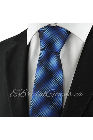 Men's Striped Gradual Color Tie Suits Necktie Wedding Party Holiday Business With Gift Box (2 Colors Available)