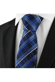 Men's Checked Tie Formal Suits Necktie For Wedding Party Holiday Business With Gift Box (2 Colors Available)