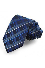 Men's Checked Tie Formal Suits Necktie For Wedding Party Holiday Business With Gift Box (2 Colors Available)