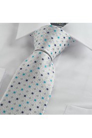 Men's Bohemian Floral Checked Formal Microfiber Tie Necktie Formal With Gift Box (5 Colors Available)