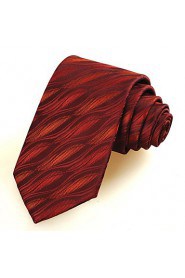 Men's Ripple Wave Pattern Microfiber Tie Necktie Wedding Party Holiday Gift With Gift Box (5 Colors Available)