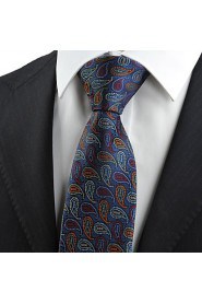 Men's Paisley Pattern Microfiber Tie Necktie Novelty Wedding Party Holiday With Gift Box (6 Colors Available)