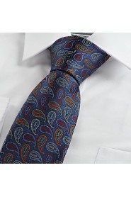 Men's Paisley Pattern Microfiber Tie Necktie Novelty Wedding Party Holiday With Gift Box (6 Colors Available)