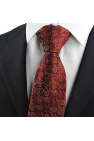 Men's Paisley Pattern Microfiber Tie Necktie Novelty Wedding Party Holiday With Gift Box (6 Colors Available)