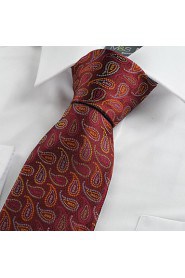 Men's Paisley Pattern Microfiber Tie Necktie Novelty Wedding Party Holiday With Gift Box (6 Colors Available)