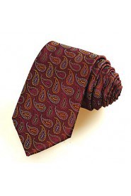 Men's Paisley Pattern Microfiber Tie Necktie Novelty Wedding Party Holiday With Gift Box (6 Colors Available)