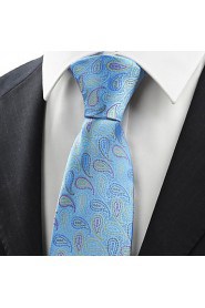 Men's Paisley Pattern Microfiber Tie Necktie Novelty Wedding Party Holiday With Gift Box (6 Colors Available)