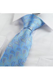 Men's Paisley Pattern Microfiber Tie Necktie Novelty Wedding Party Holiday With Gift Box (6 Colors Available)