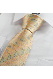 Men's Paisley Pattern Microfiber Tie Necktie Novelty Wedding Party Holiday With Gift Box (6 Colors Available)