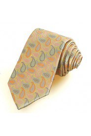 Men's Paisley Pattern Microfiber Tie Necktie Novelty Wedding Party Holiday With Gift Box (6 Colors Available)