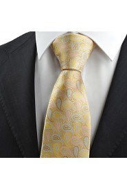 Men's Paisley Pattern Microfiber Tie Necktie Novelty Wedding Party Holiday With Gift Box (6 Colors Available)