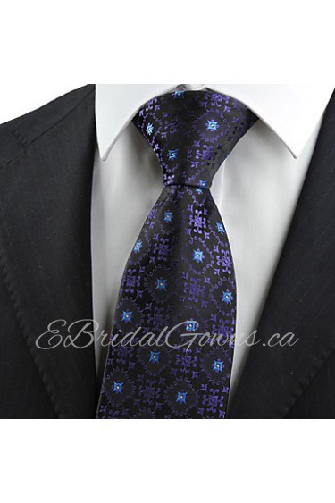 Men's Bohemian Floral Checked Tie Suit Necktie Wedding Party Holiday With Gift Box(3 Colors Available)