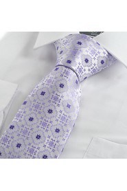 Men's Bohemian Floral Checked Tie Suit Necktie Wedding Party Holiday With Gift Box(3 Colors Available)