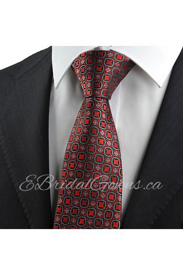 Men's Bohemian Floral Antique Checked Microfiber Tie Necktie Gift With Gift Box(3 Colors Available)