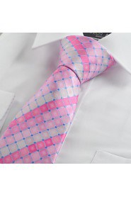 Men's Checked Pattern Tie Suit Necktie Formal Wedding Holiday Special With Gift Box (5 Colors Available)