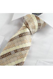 Men's Checked Pattern Tie Suit Necktie Formal Wedding Holiday Special With Gift Box (5 Colors Available)