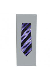 Men's Necktie Purple Black Striped Wedding/Business/Work/Formal/Casual Tie With Gift Box