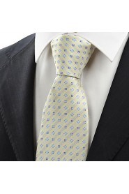 Men's Flora Checked Pattern Tie Necktie For Meeting Wedding Holiday Business With Gift Box (3 Colors Available)