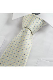 Men's Flora Checked Pattern Tie Necktie For Meeting Wedding Holiday Business With Gift Box (3 Colors Available)