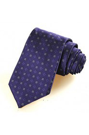 Men's Flora Checked Pattern Tie Necktie For Meeting Wedding Holiday Business With Gift Box (3 Colors Available)