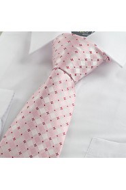 Men's Flora Checked Pattern Classic Tie Necktie Wedding Holiday Business With Gift Box (4 Colors Available)