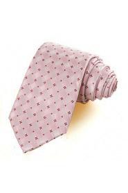 Men's Flora Checked Pattern Classic Tie Necktie Wedding Holiday Business With Gift Box (4 Colors Available)