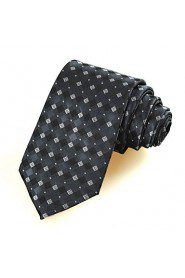 Men's Flora Checked Pattern Classic Tie Necktie Wedding Holiday Business With Gift Box (4 Colors Available)